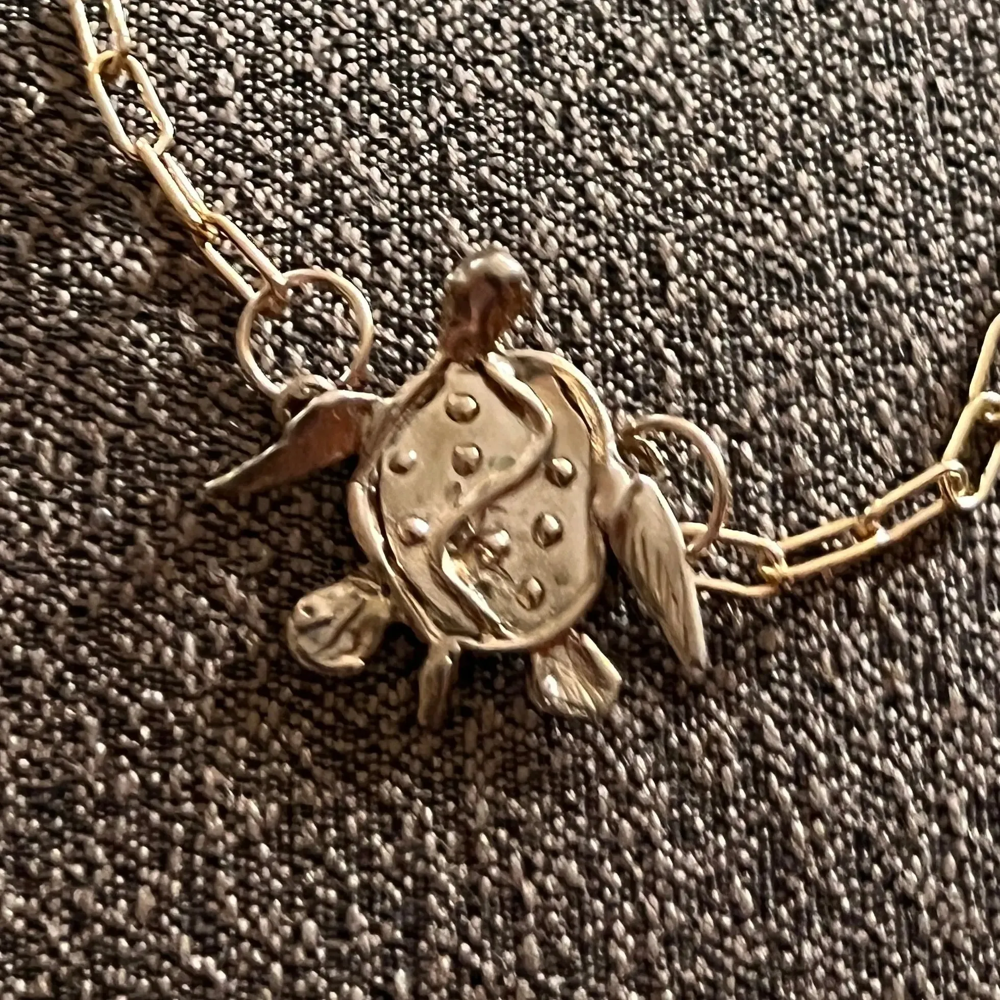 Bronze Turtle Necklace