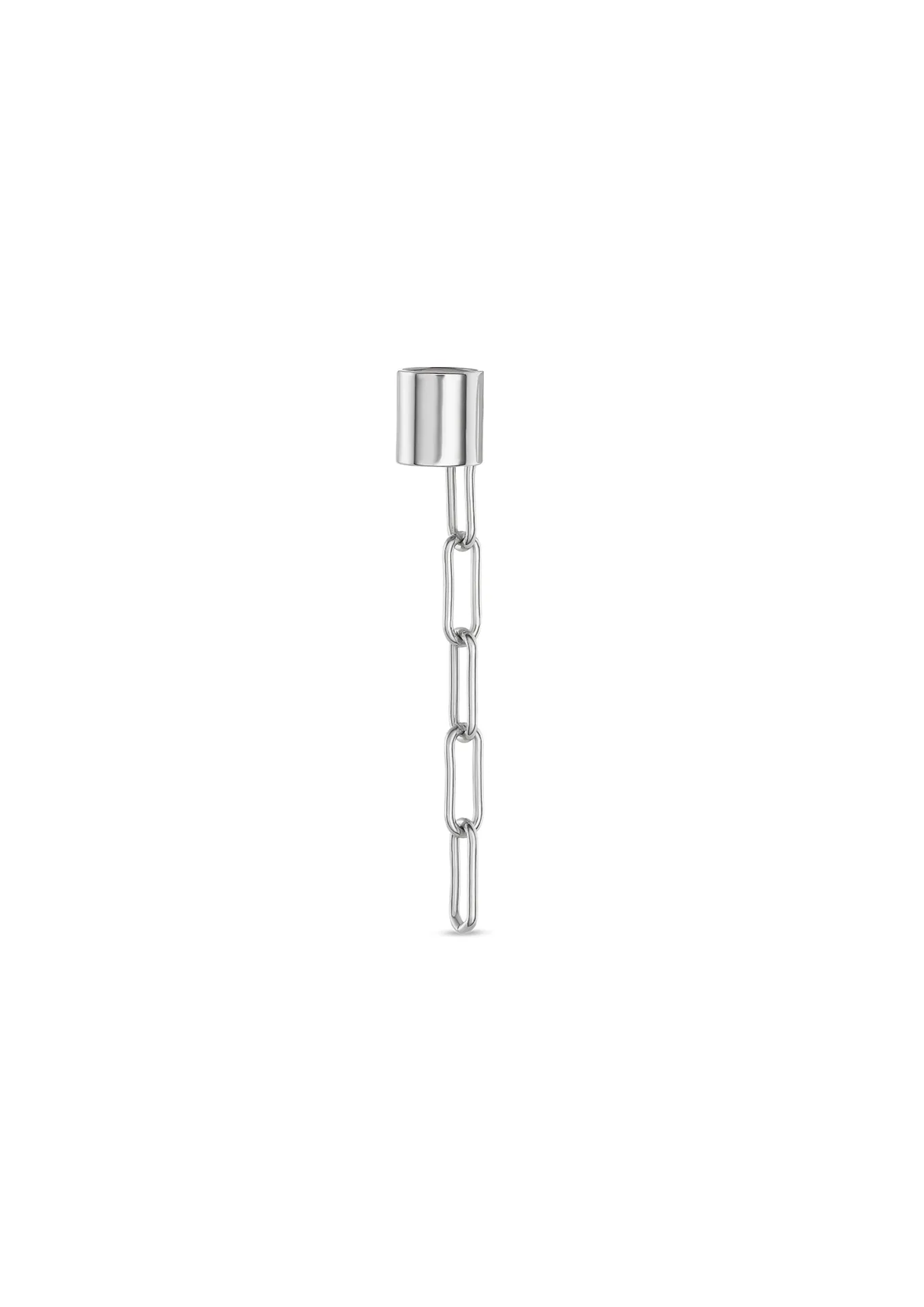 Brooklyn 5 Links Stud Earrings Silver