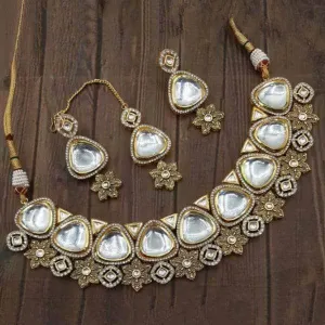 Bug Kundan Star Hanging Necklace Set