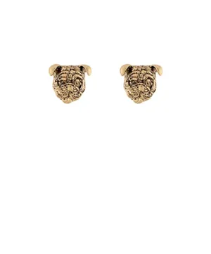 Bulldog Face Earrings