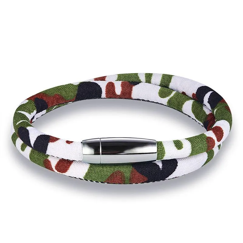 Camouflage Multi-Layer Magnetic Clasp Wrap Bracelet