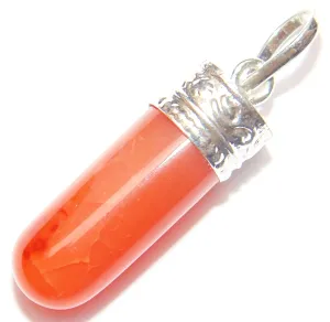 Carnelian pendant in sterling Silver