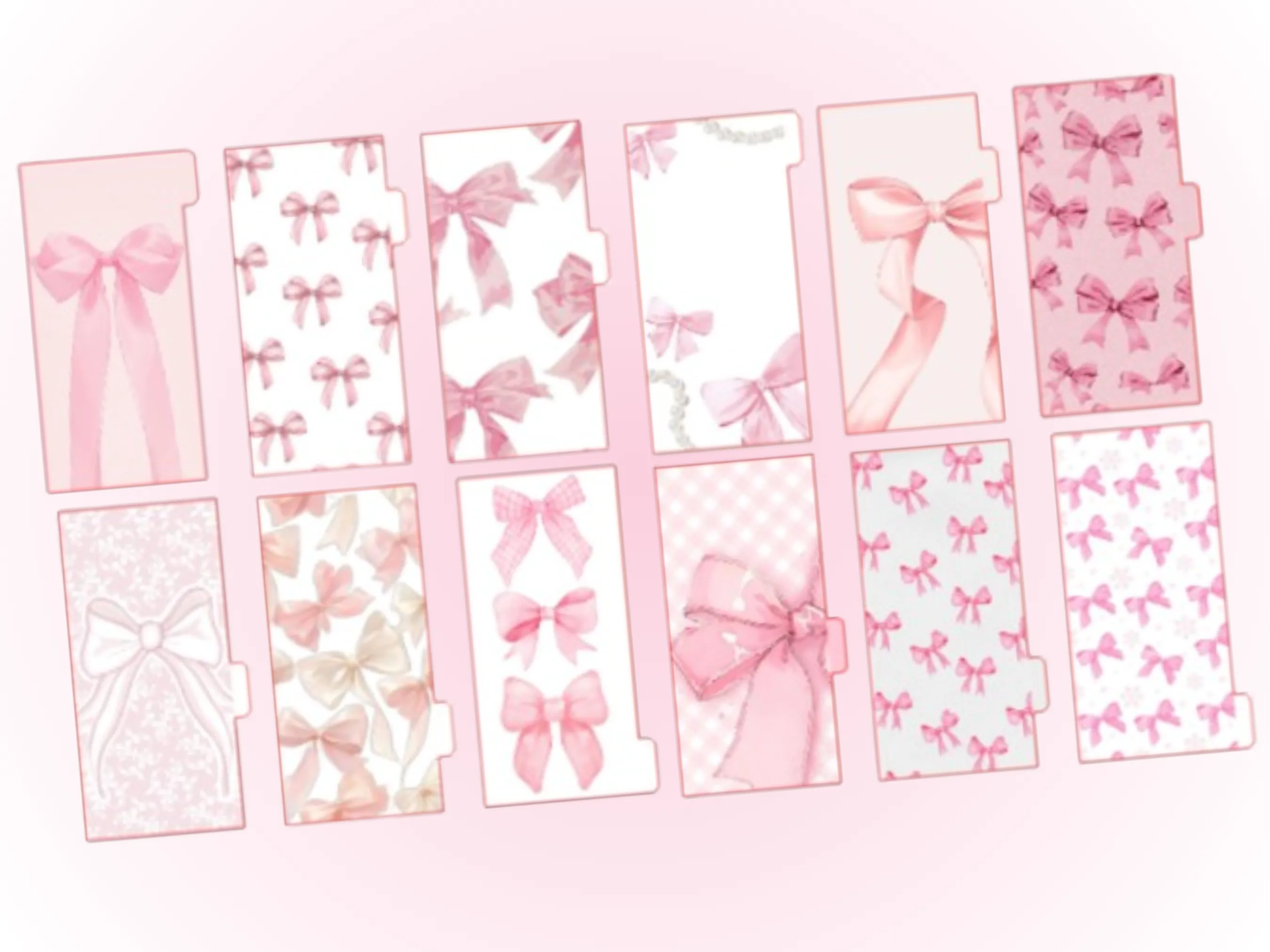 Cash Envelopes | Pink Bow | 12 month set