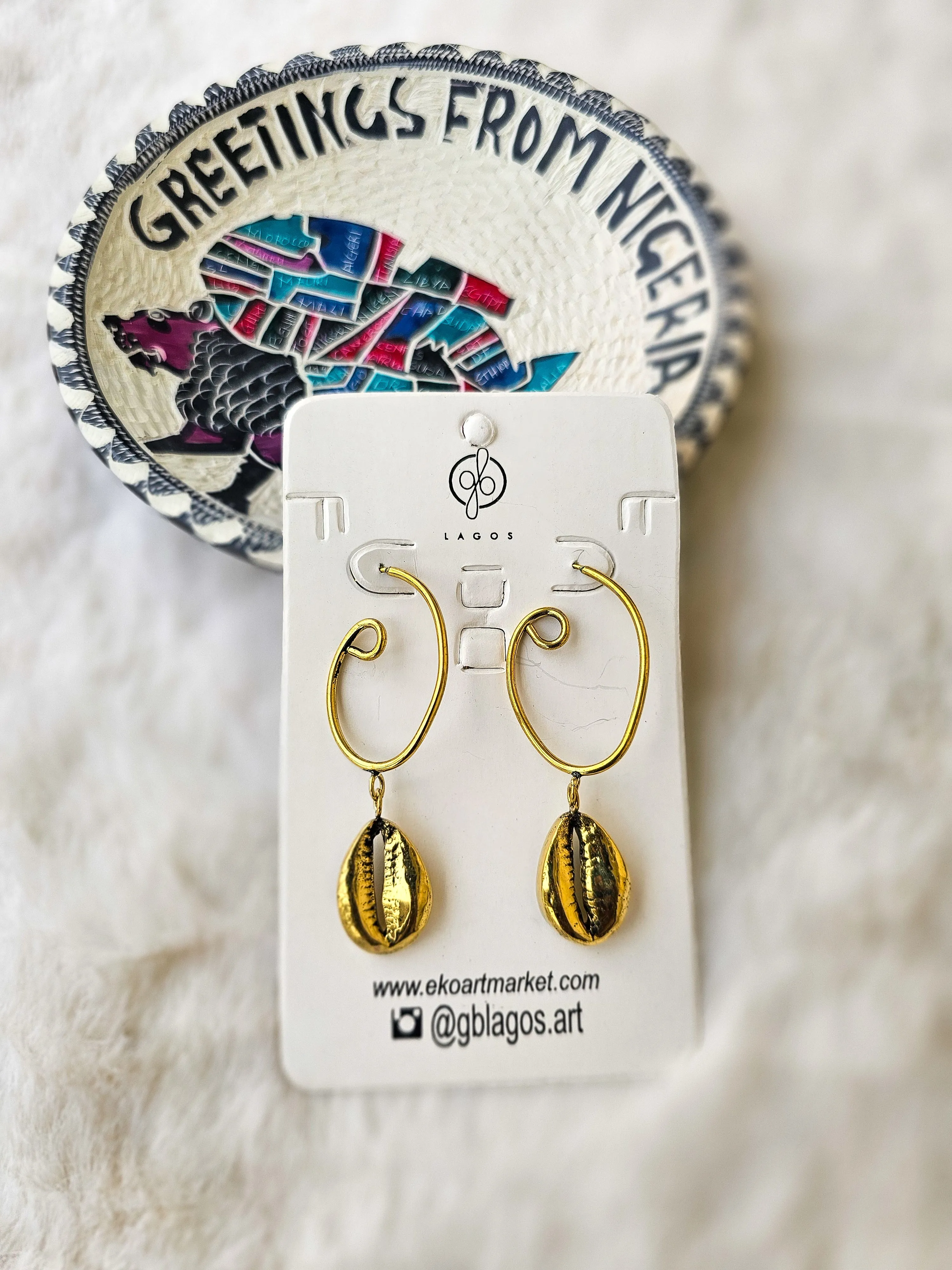Casted Cowrie Plus Earrings