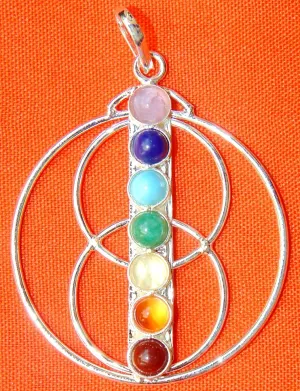 Chakra Triple circles pendant in German silver