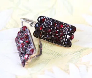 Chic ~ Bohemian Garnet Earrings, VINTAGE