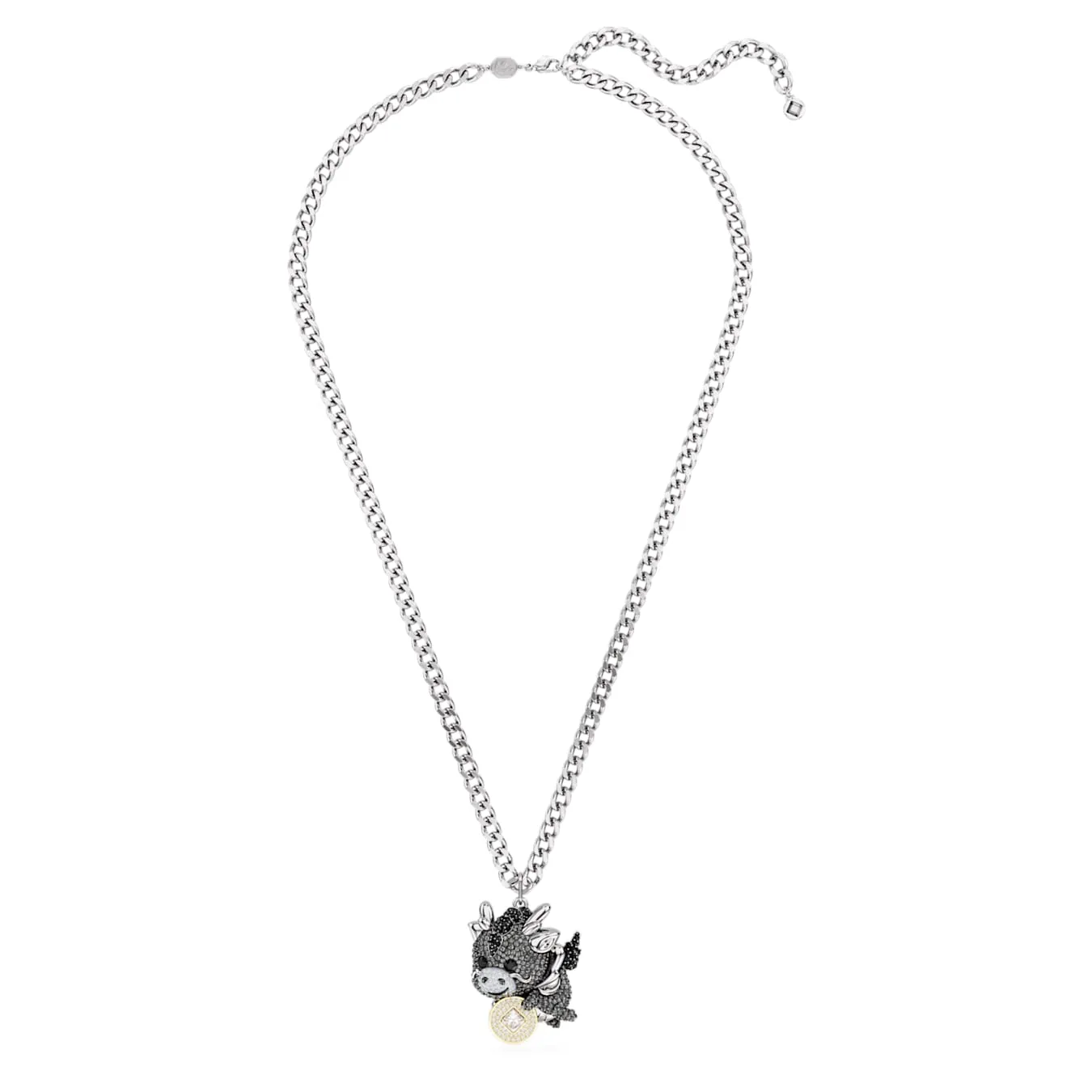 Chinese Grey Zodiac Pendant Dragon