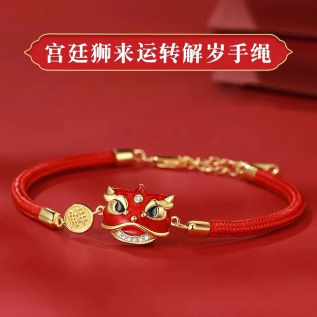 Chinese Style Trendy 12 Chinese Zodiac Animal Red String Bracelet