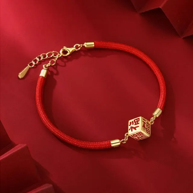 Chinese Style Trendy 12 Chinese Zodiac Animal Red String Bracelet