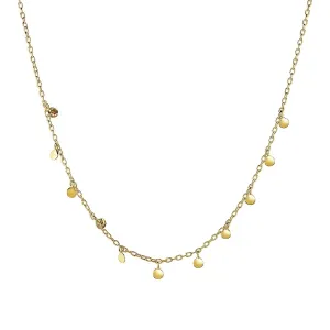 Choker Necklace with Hammered Beads in 14k Yellow Gold