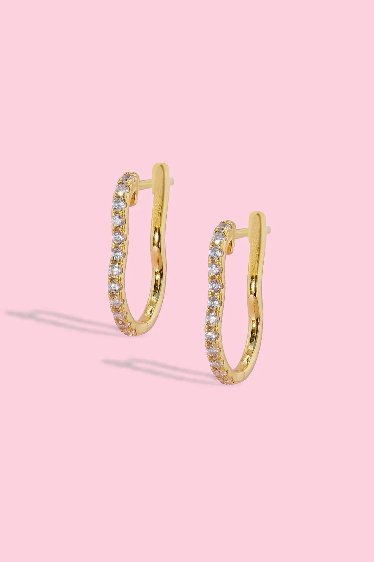 Clara Wavy Sterling Silver Hoop Earrings