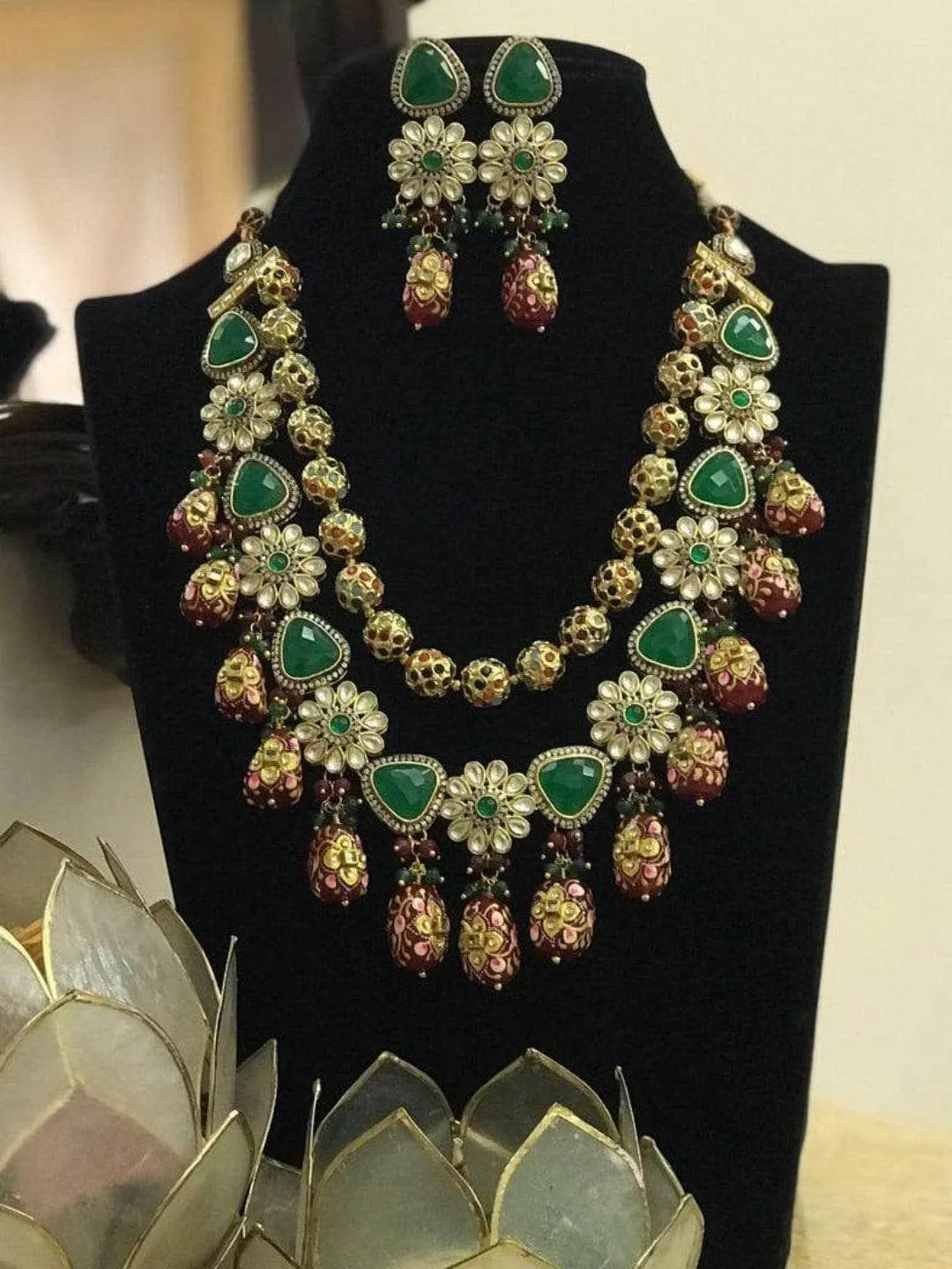 Colorful Layered Precious Stone Set