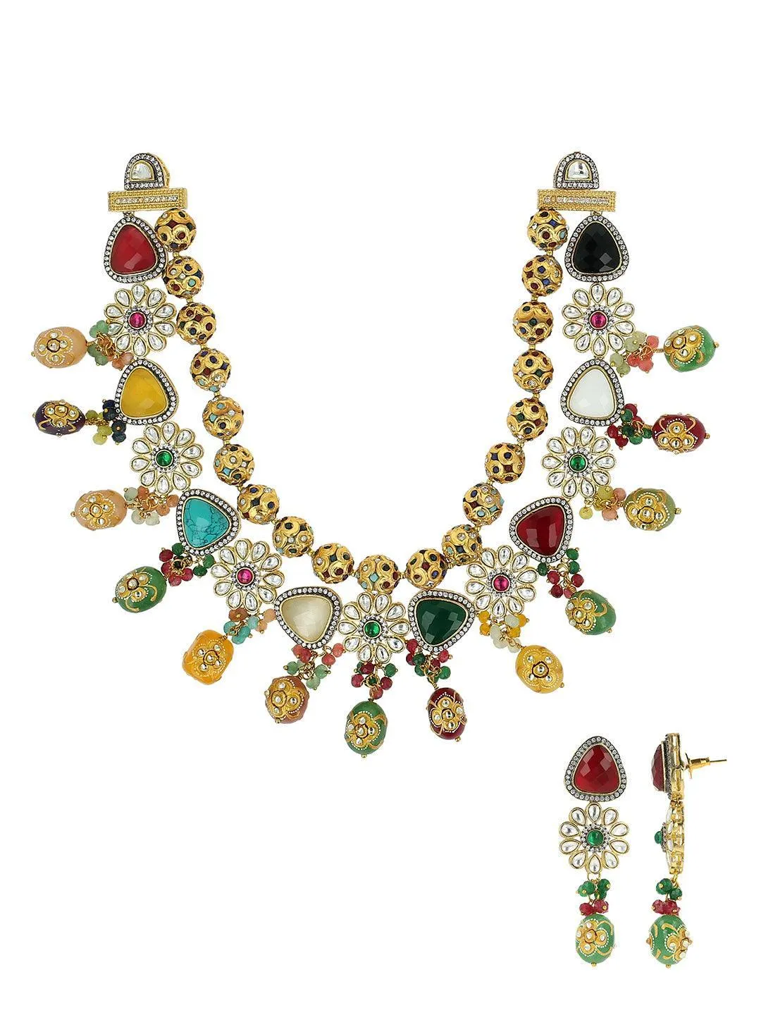 Colorful Layered Precious Stone Set