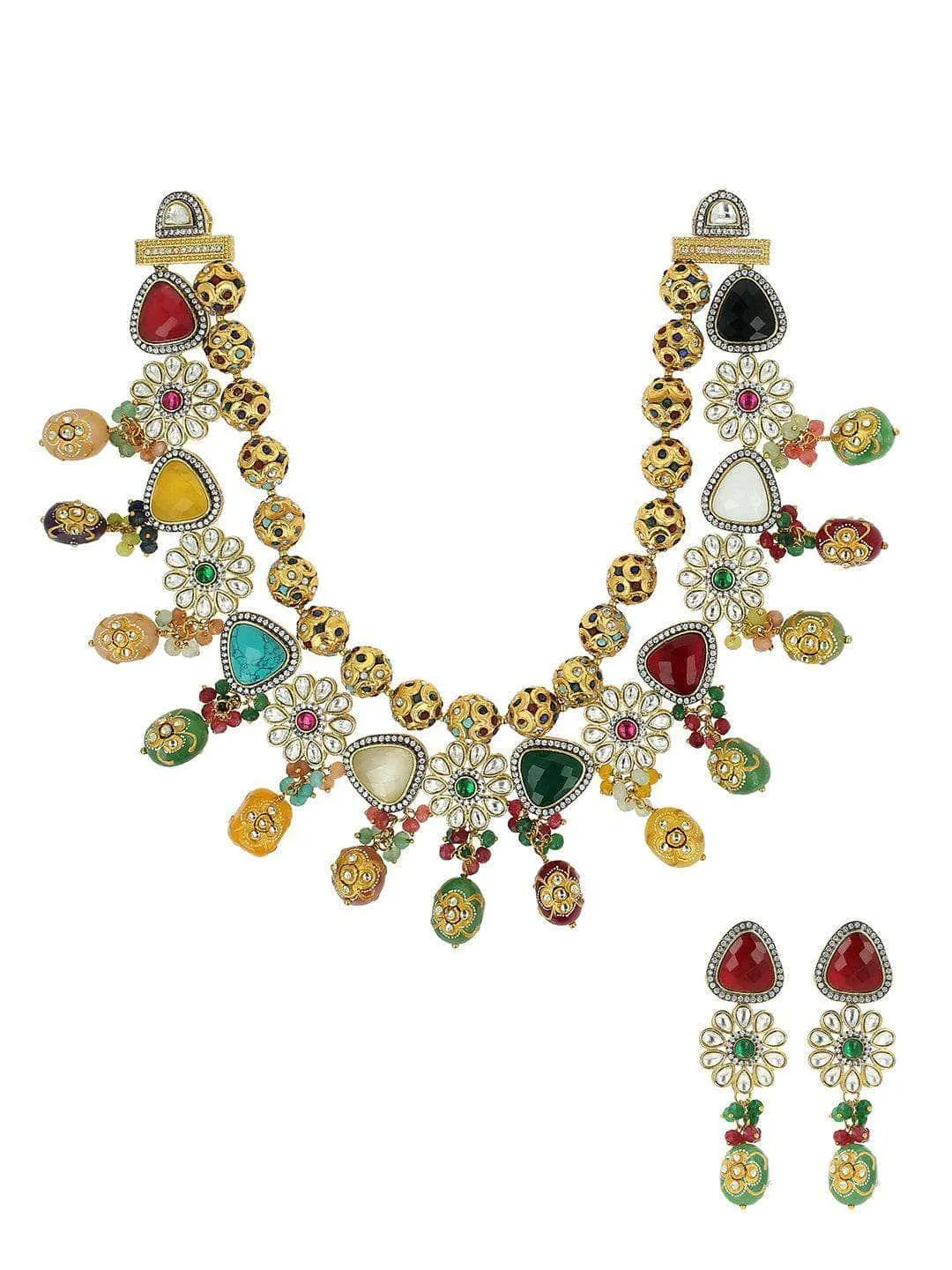 Colorful Layered Precious Stone Set
