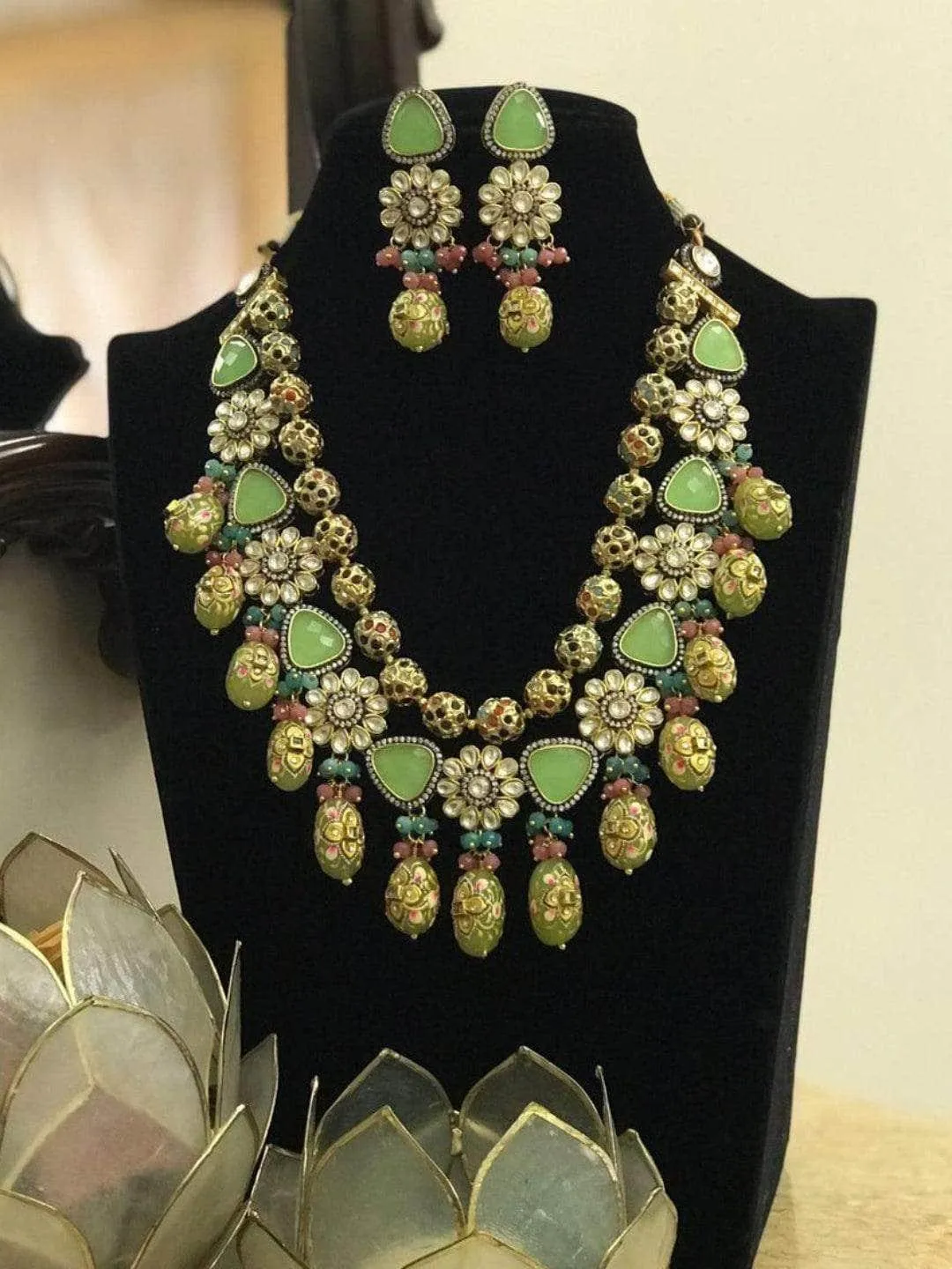Colorful Layered Precious Stone Set