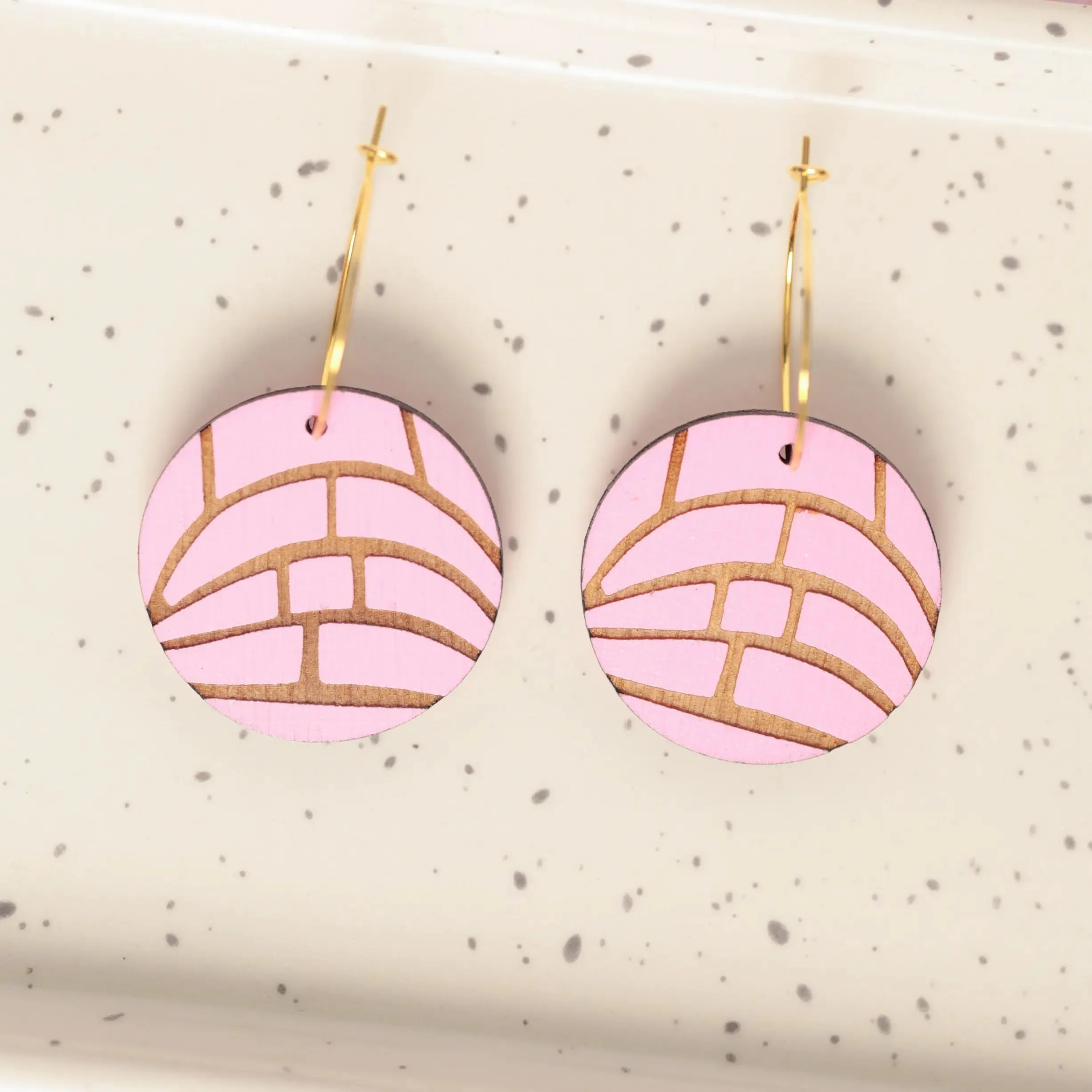 Concha Hoop Earrings by LE CHIC MIAMI