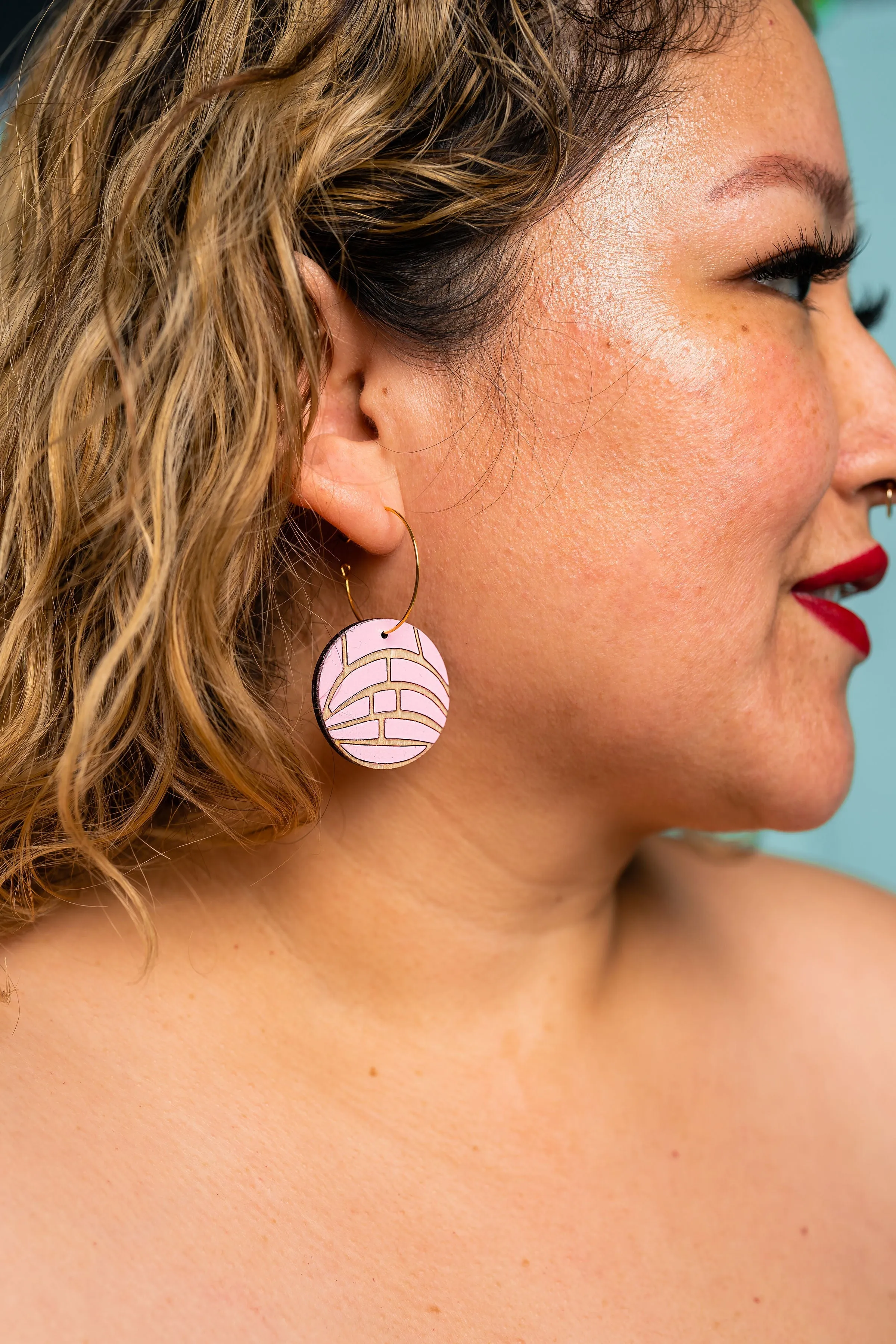 Concha Hoop Earrings by LE CHIC MIAMI