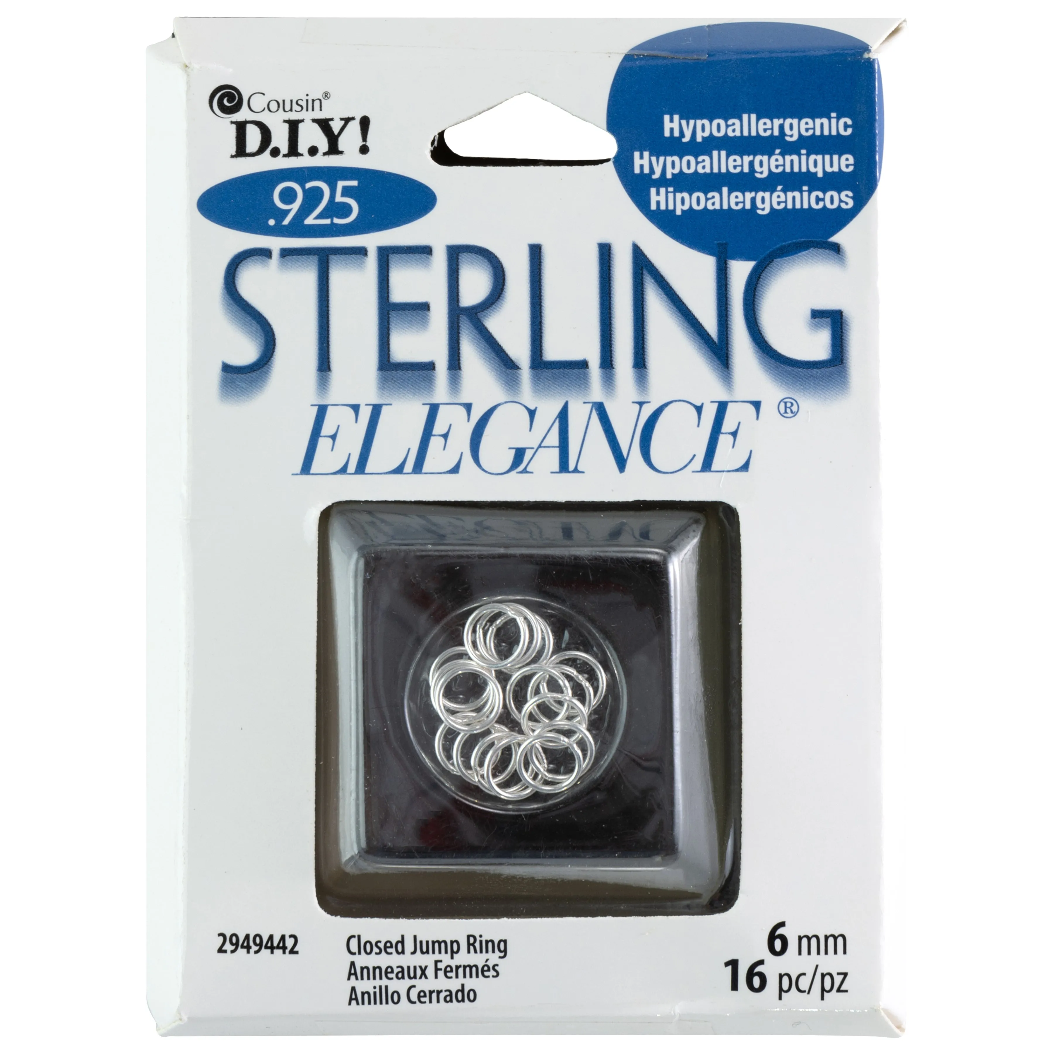 Cousin Sterling Elegance Jewelry Making Rings, Jump Rings or Split Rings