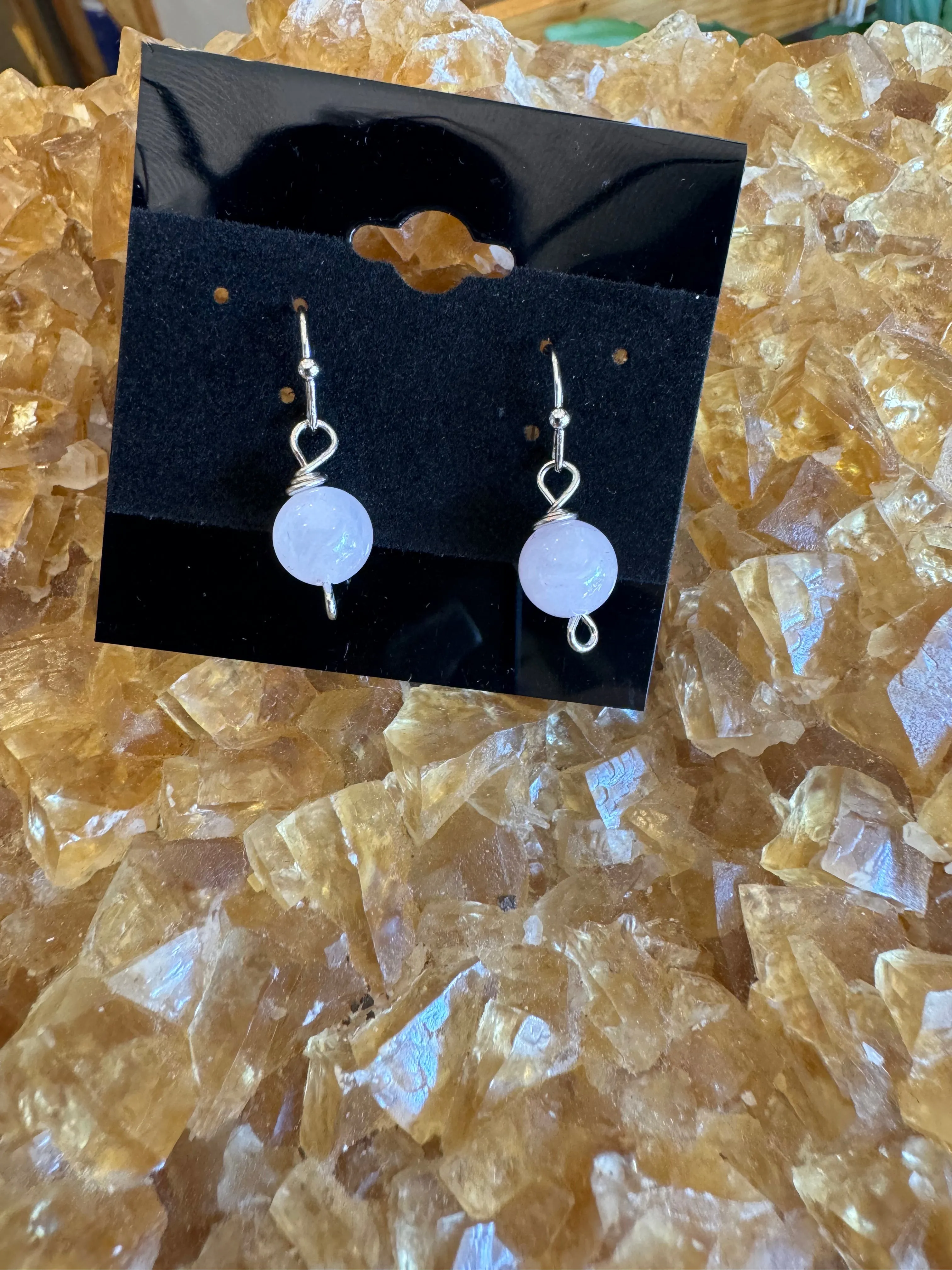 Crystal Bead Dangle Earrings