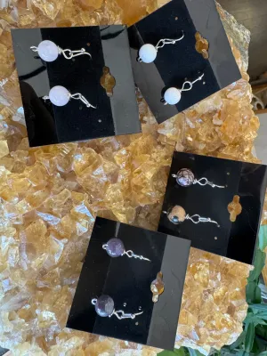 Crystal Bead Dangle Earrings
