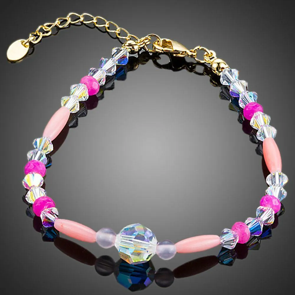 Crystal Beads Lobster Bracelet