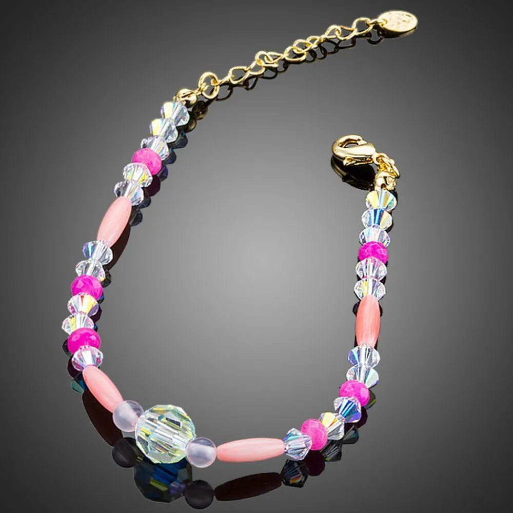 Crystal Beads Lobster Bracelet