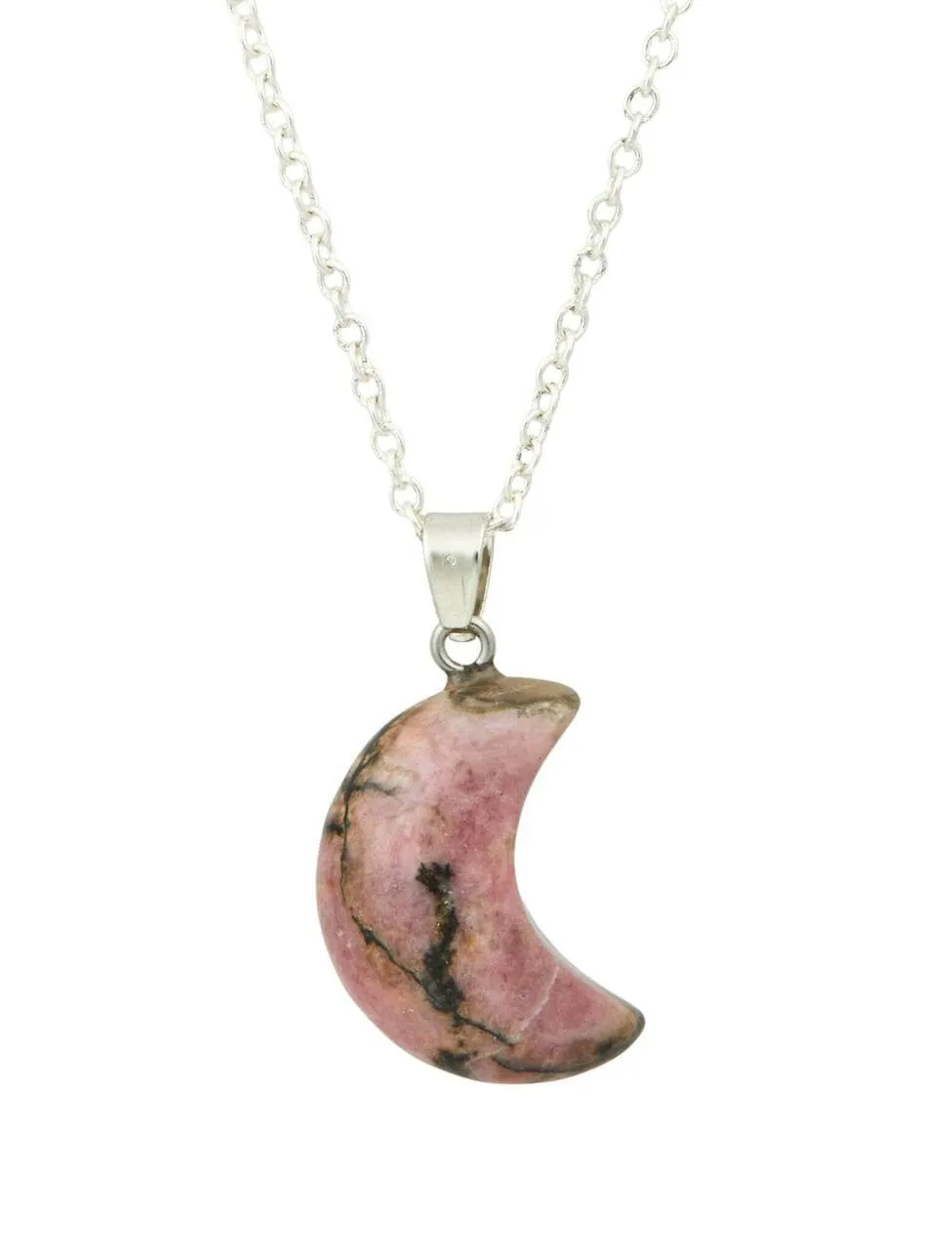Crystal Cresent Moon Necklace - Polished Crystal Moon Pendant - Crystal Pendant - Gemstone Crescent Moon - Moon Shaped Gift - Moon Jewelry