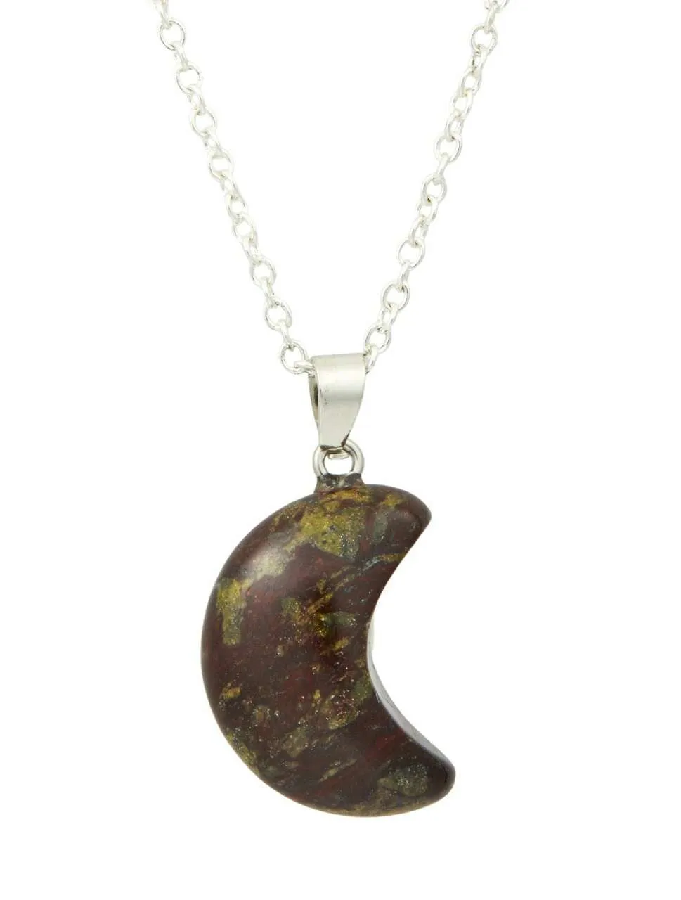 Crystal Cresent Moon Necklace - Polished Crystal Moon Pendant - Crystal Pendant - Gemstone Crescent Moon - Moon Shaped Gift - Moon Jewelry