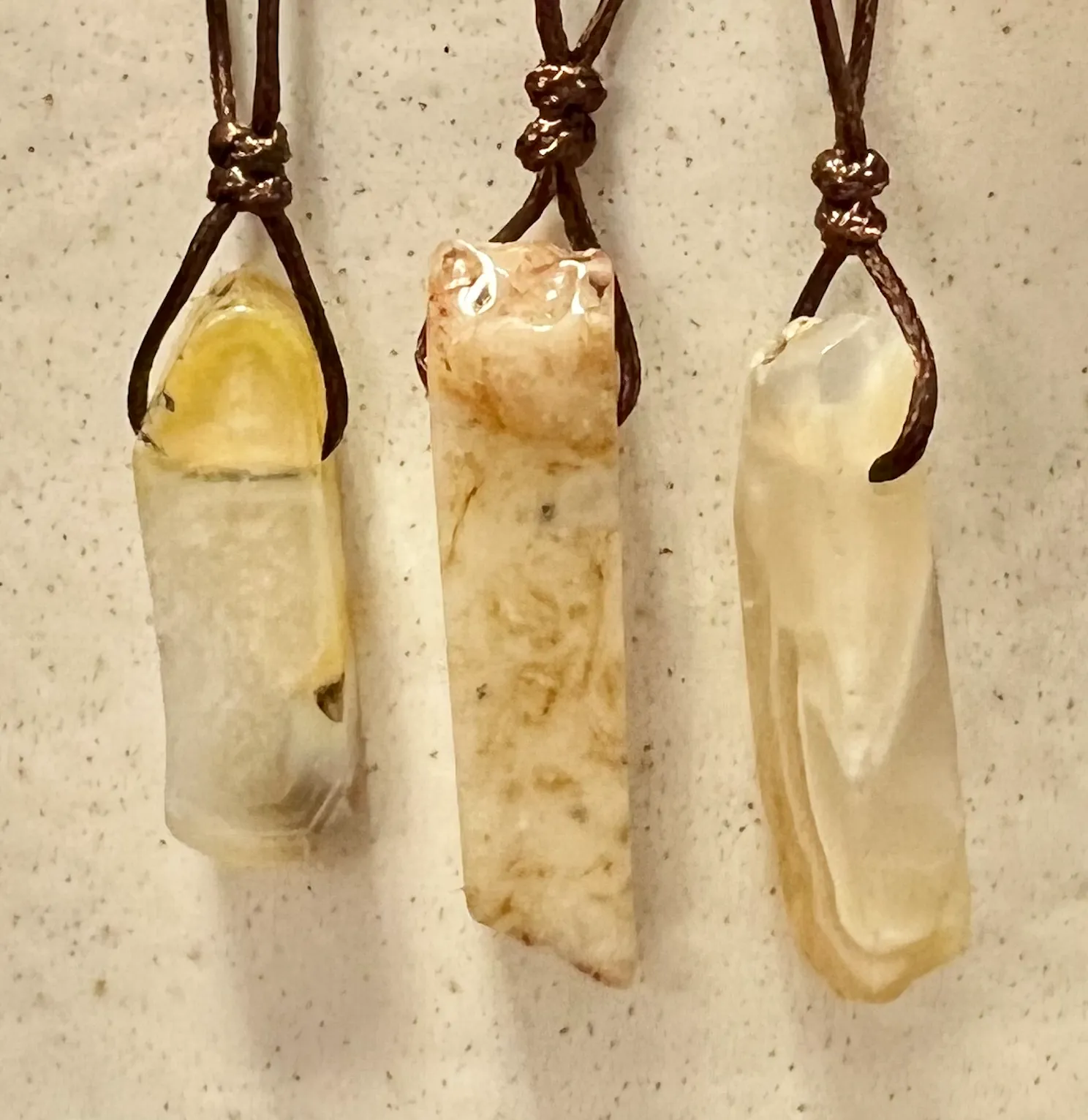 Crystal Pendants on Adjustable Cord