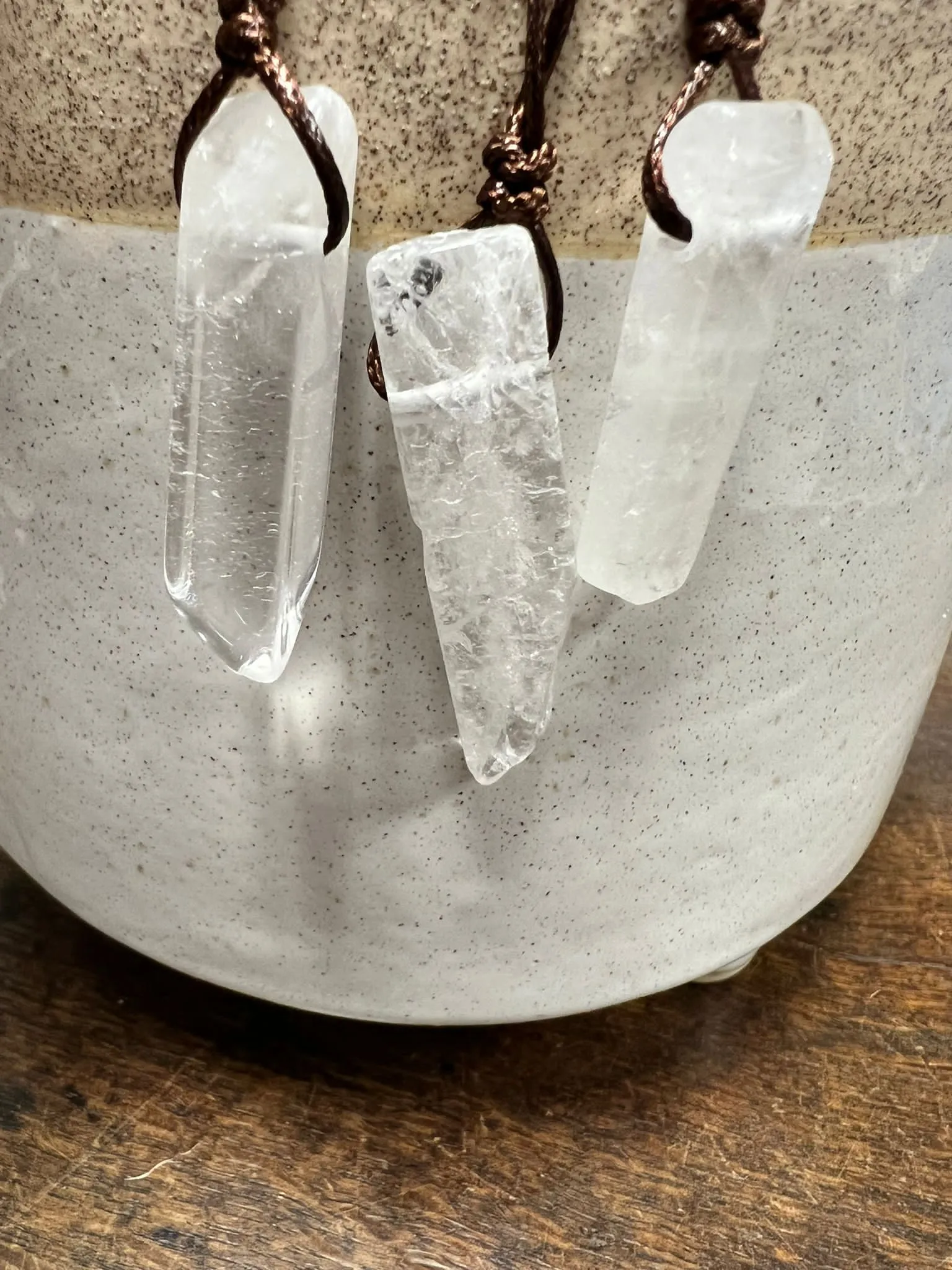 Crystal Pendants on Adjustable Cord