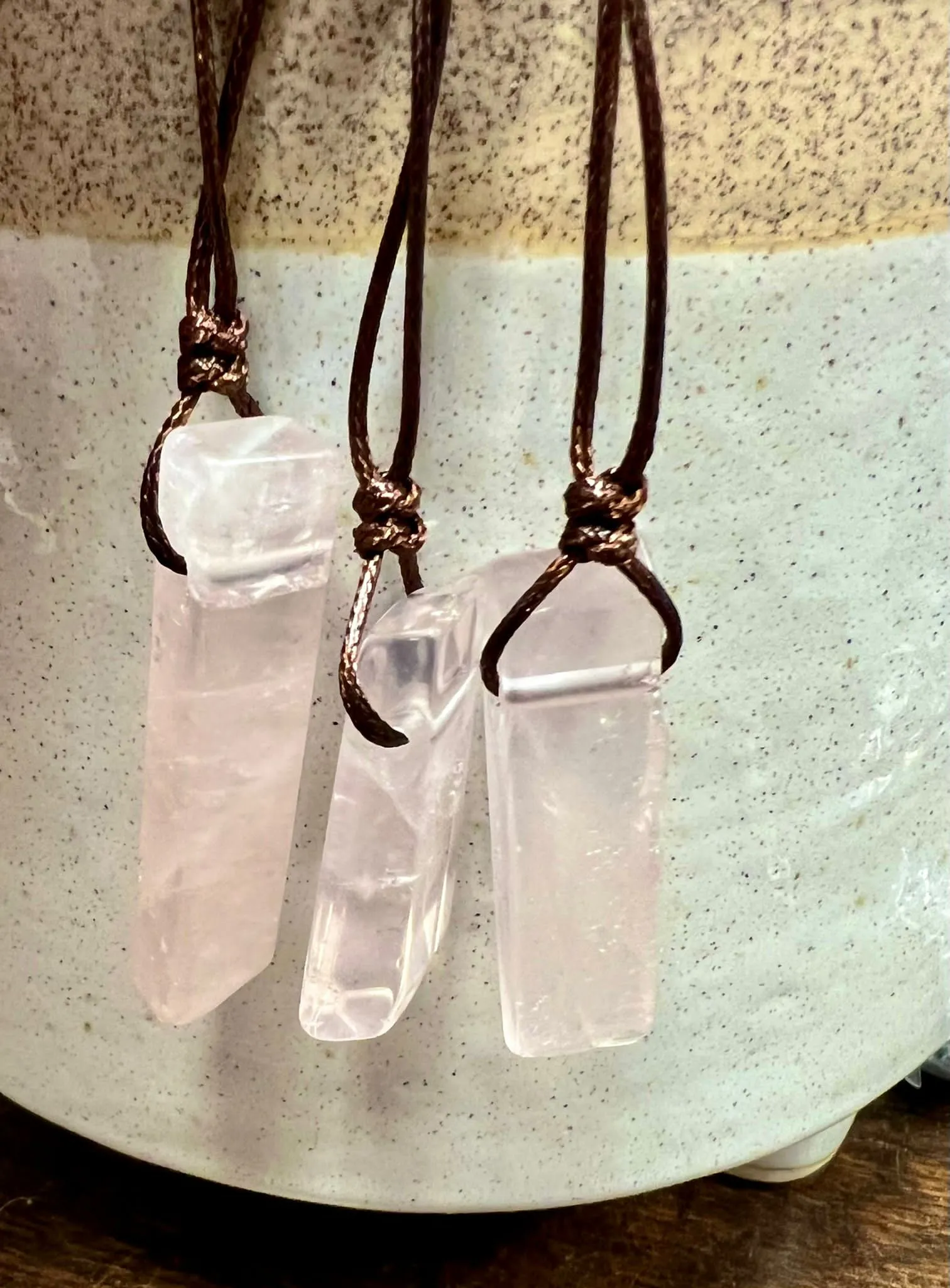 Crystal Pendants on Adjustable Cord