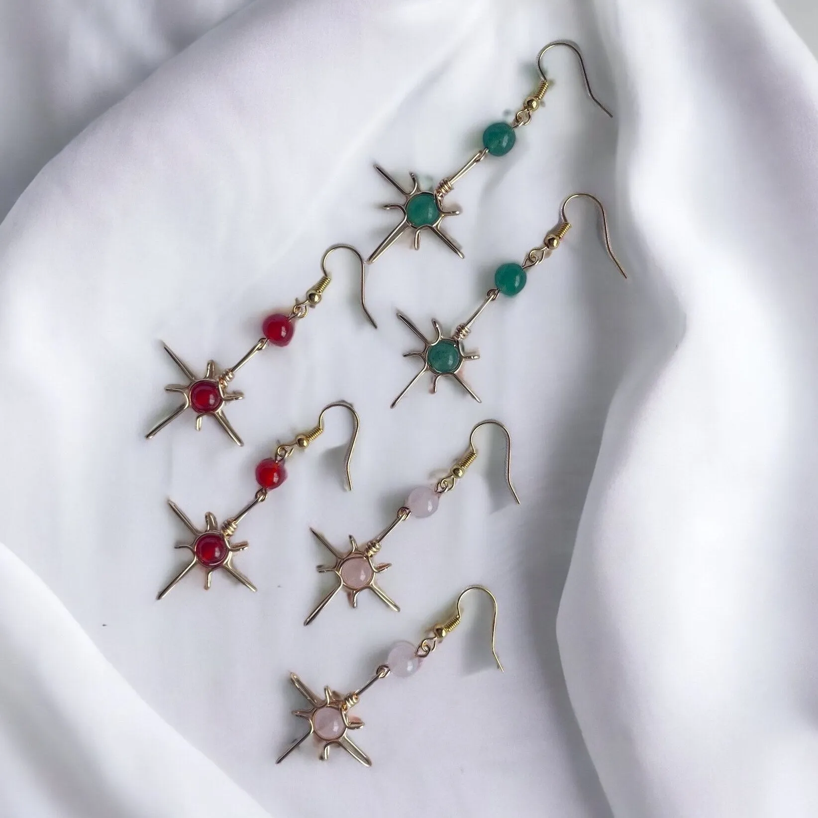 Crystal Sun Earrings - Custom