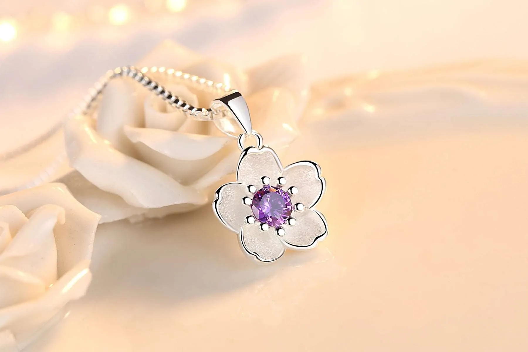 Cute Cherry Blossom Necklace