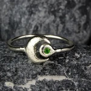 Dainty Open Moon Ring