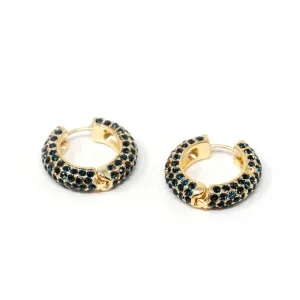 Darling Diva Emerald Crystal Hoops