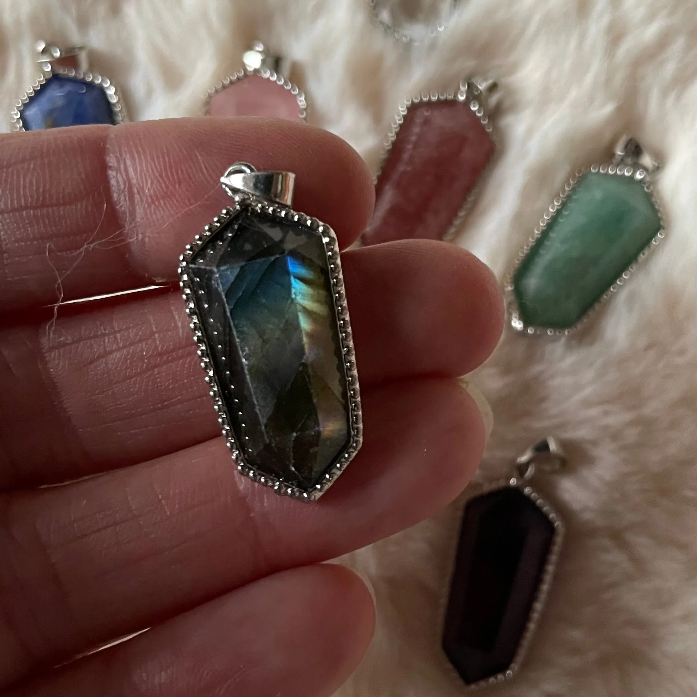 Double Terminated Crystal Point Pendant