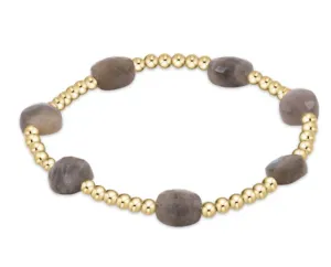 E Newton Admire Gold 3mm Bead Bracelet - Labradorite