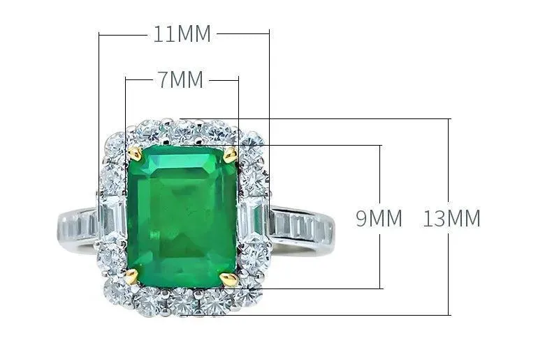 Elegant Lab Created Emerald Gemstone High Quality AAAAA High Carbon Diamonds for Women - Fine  Jewellery