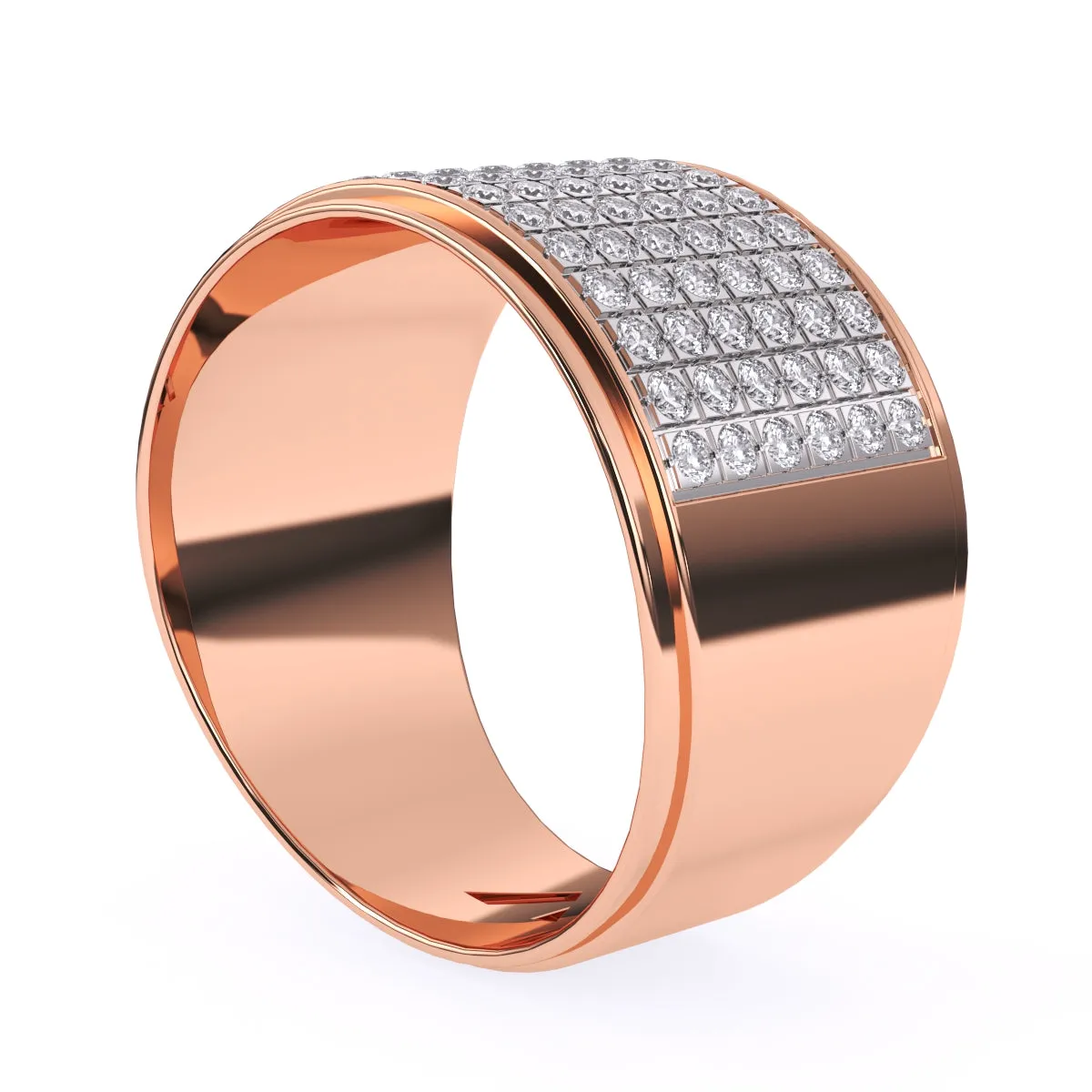 Elegant Lab Grown Thick Ring For Men