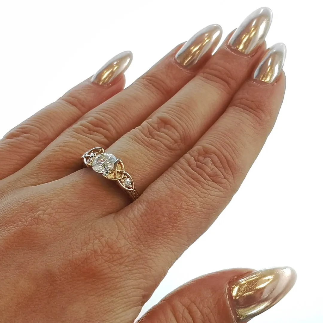 Elegant Moissanite Rose Gold Ring
