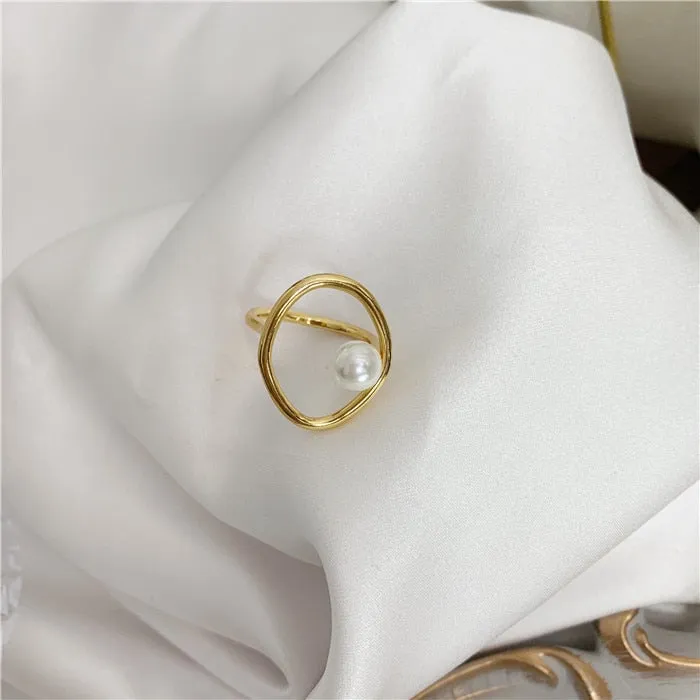 elegant simple imitation of Pearl round Rings