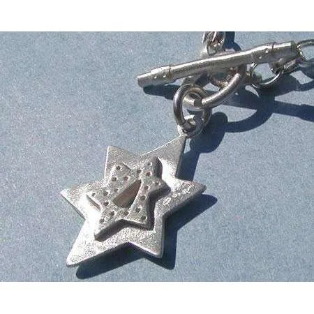 Emily Rosenfeld Sterling Silver Star of David Toggle Necklace