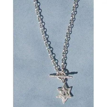 Emily Rosenfeld Sterling Silver Star of David Toggle Necklace