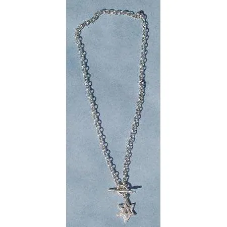 Emily Rosenfeld Sterling Silver Star of David Toggle Necklace
