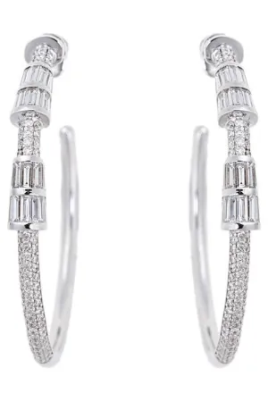Energy Diamond Hoop Earrings