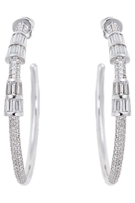 Energy Diamond Hoop Earrings