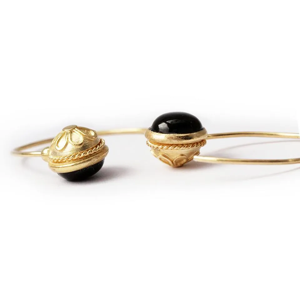 Energy jewelry- solid gold hoop earrings