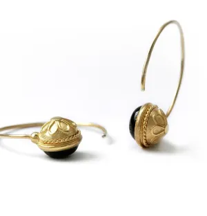 Energy jewelry- solid gold hoop earrings
