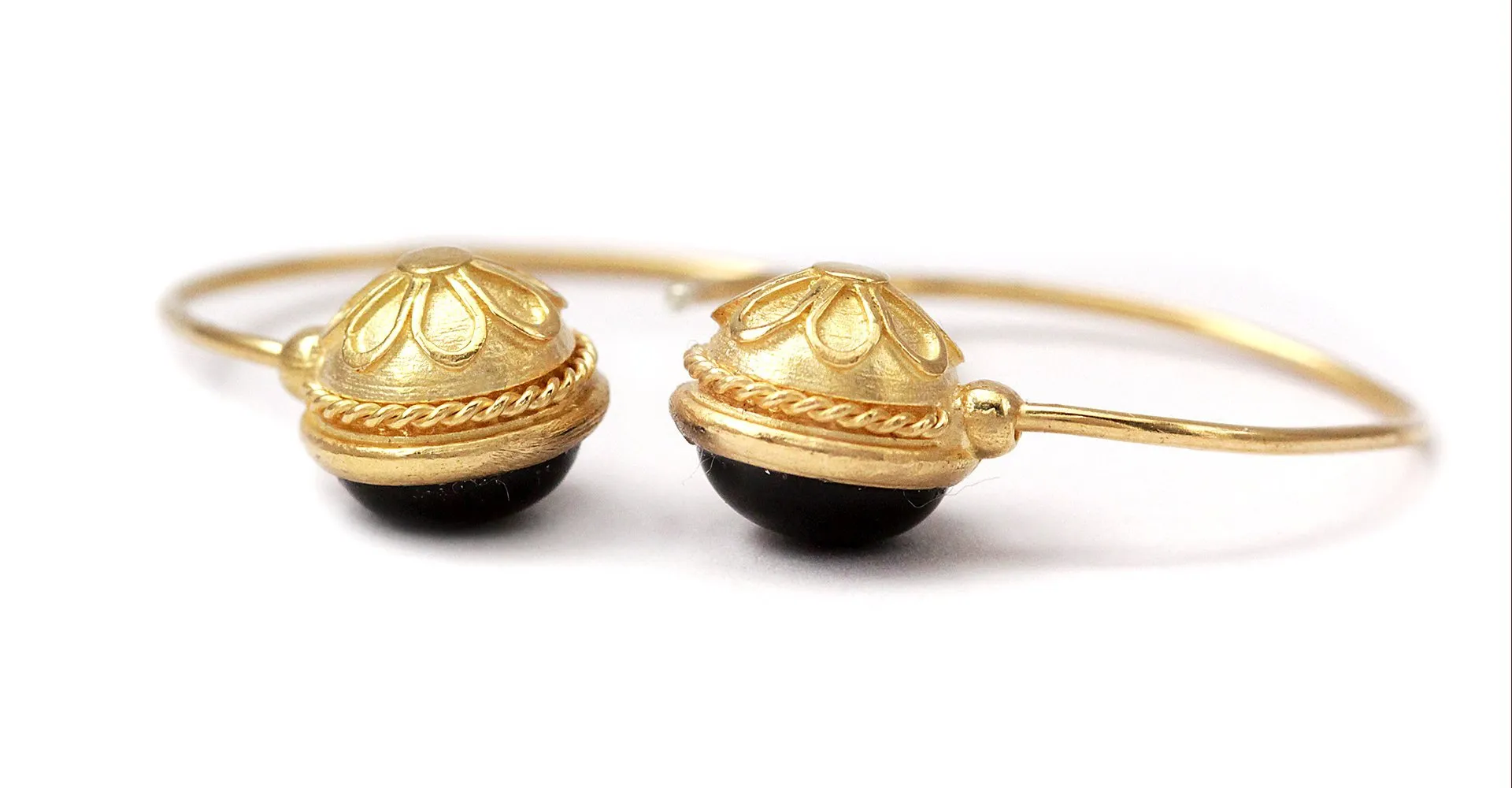 Energy jewelry- solid gold hoop earrings
