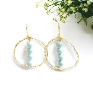 Energy Stone Gold Hoop Earrings (various stone options)